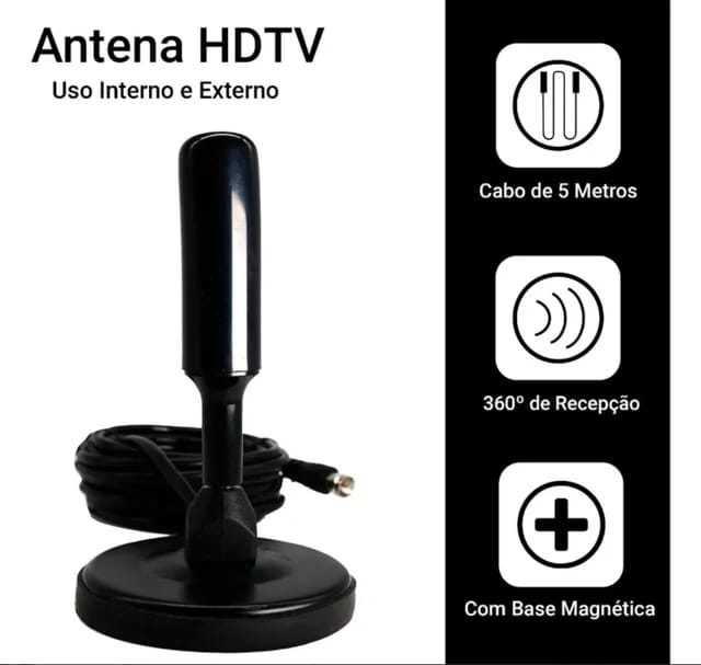 Antena para recibir TV digital para uso en interiores o exteriores de alta calidad