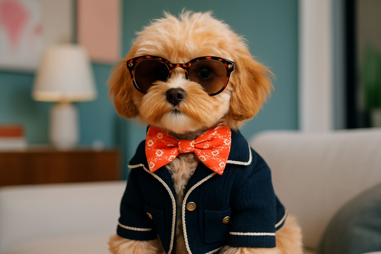 imagen de un perrito muy fashion