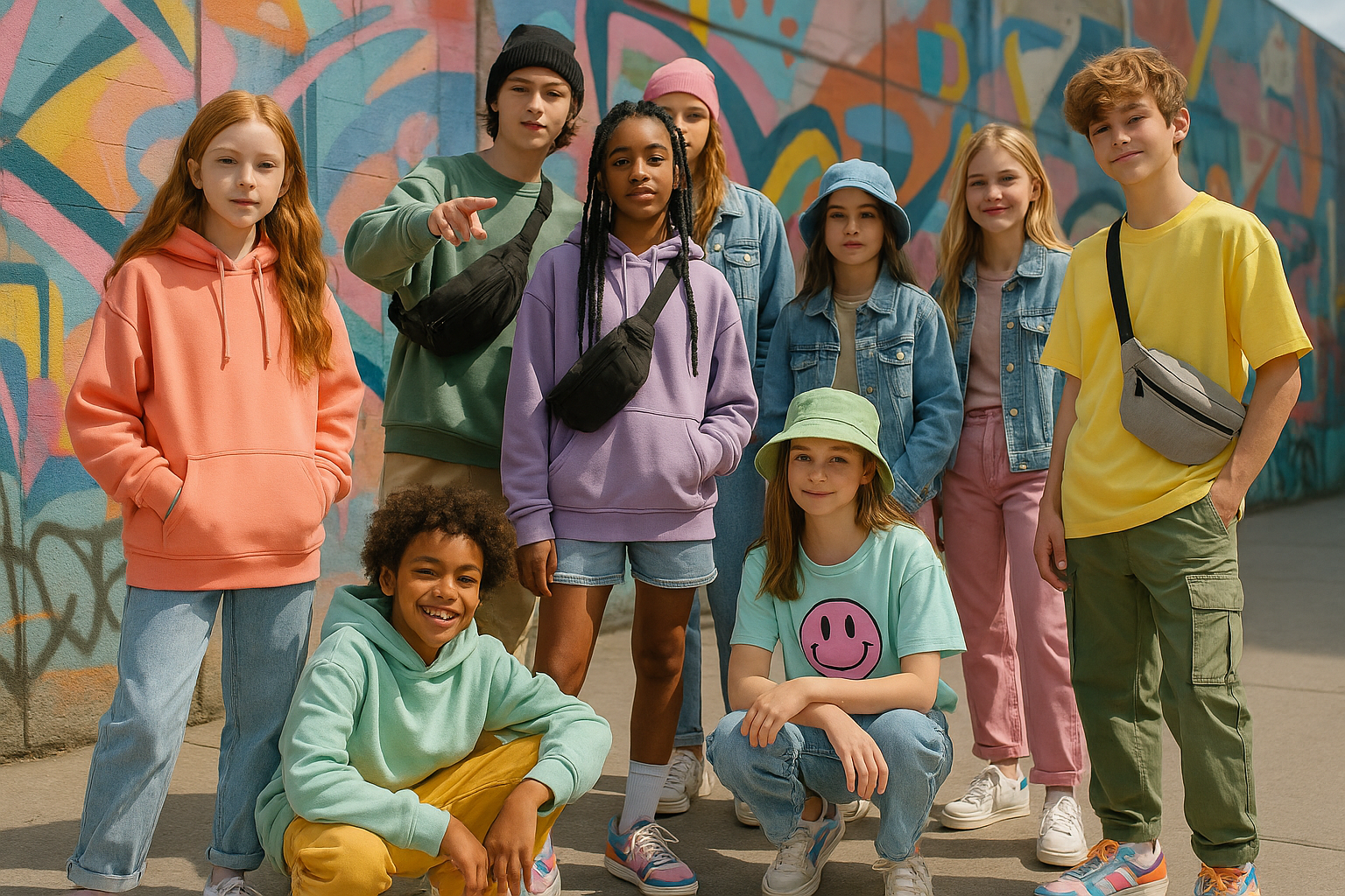 niños y jovenes en tendencia 